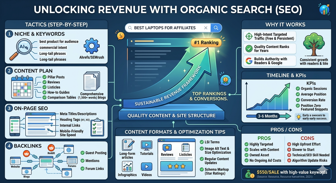 SEO and organic search illustration