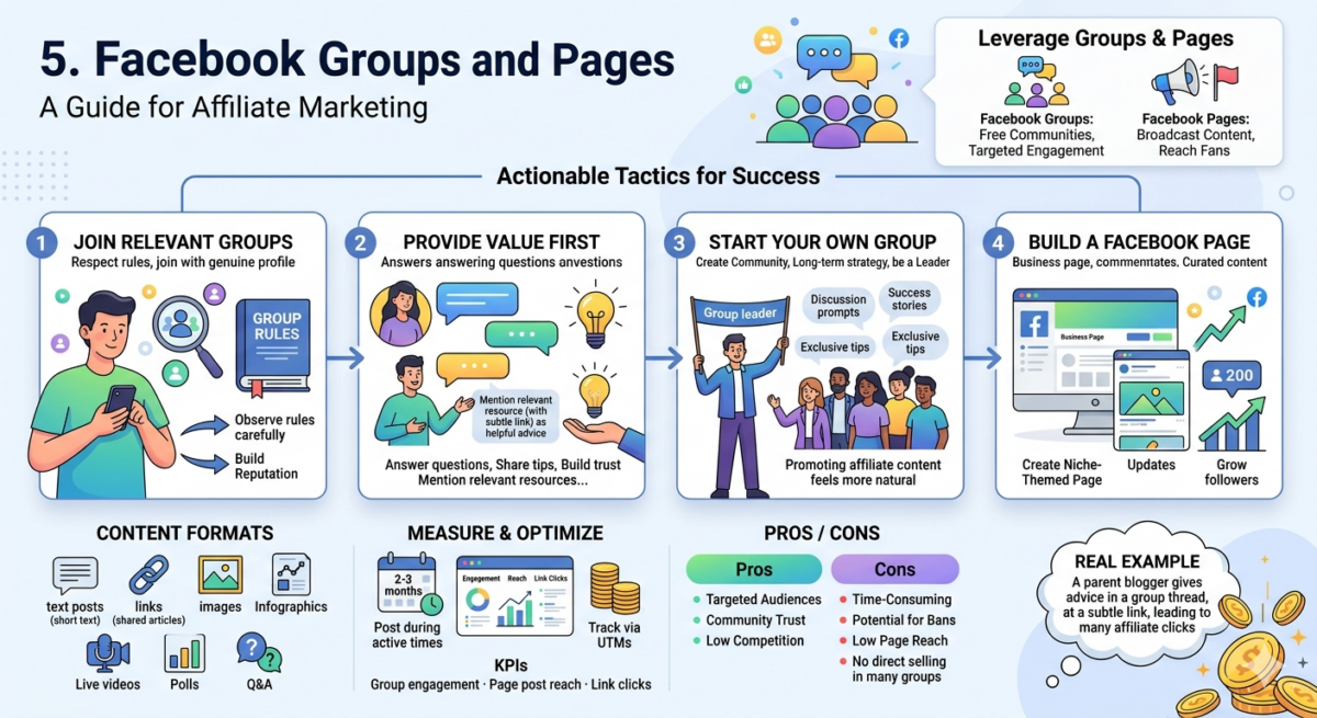 Facebook groups and communities