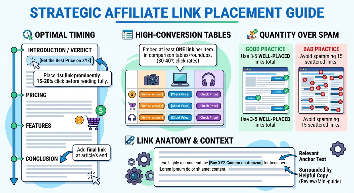 Affiliate link placement guide