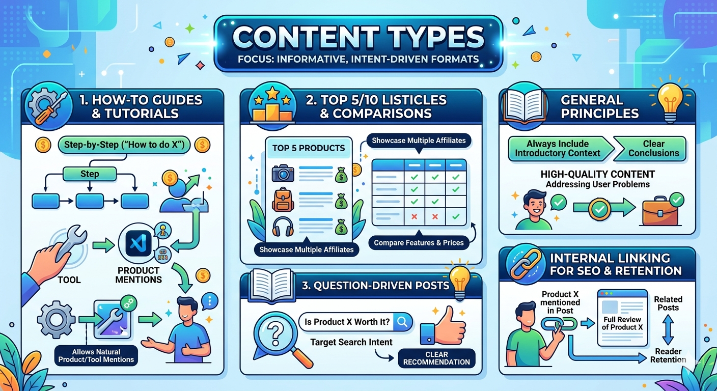 Content types that convert for affiliate marketing