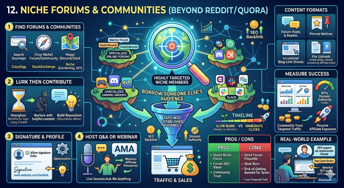 Niche forums and communities